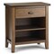 Simpli Home Artisan 24" Night Stand Bedside Table Solid Wood With Storage Modern